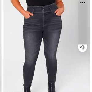 Lane Bryant ultra high rise jeggings.